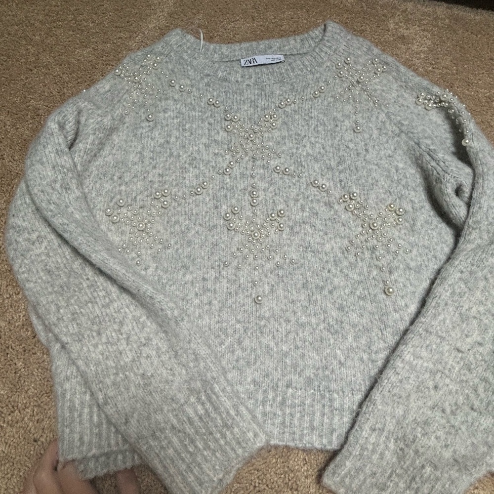 Zara pearl sweater